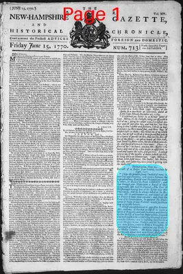 Page thumbnail for The New Hampshire Gazette And Historical Chronicle