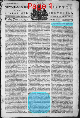 Page thumbnail for The New Hampshire Gazette And Historical Chronicle