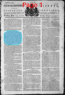 Page thumbnail for The New Hampshire Gazette And Historical Chronicle