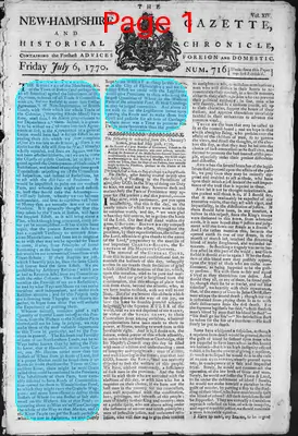 Page thumbnail for The New Hampshire Gazette And Historical Chronicle