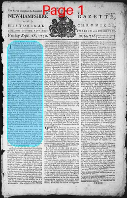 Page thumbnail for The New Hampshire Gazette And Historical Chronicle