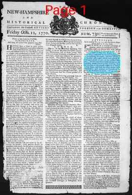 Page thumbnail for The New Hampshire Gazette And Historical Chronicle