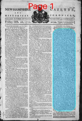 Page thumbnail for The New Hampshire Gazette And Historical Chronicle