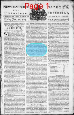 Page thumbnail for The New Hampshire Gazette And Historical Chronicle