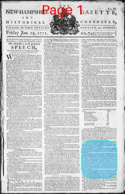 Page thumbnail for The New Hampshire Gazette And Historical Chronicle