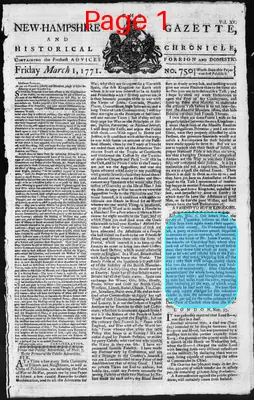 Page thumbnail for The New Hampshire Gazette And Historical Chronicle