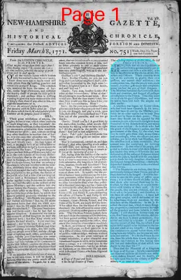 Page thumbnail for The New Hampshire Gazette And Historical Chronicle