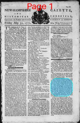 Page thumbnail for The New Hampshire Gazette And Historical Chronicle