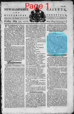 Page thumbnail for The New Hampshire Gazette And Historical Chronicle
