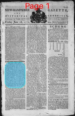 Page thumbnail for The New Hampshire Gazette And Historical Chronicle