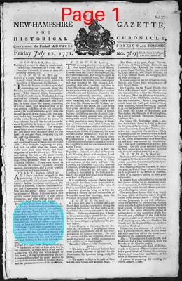 Page thumbnail for The New Hampshire Gazette And Historical Chronicle