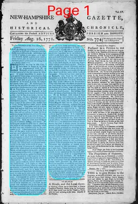 Page thumbnail for The New Hampshire Gazette And Historical Chronicle