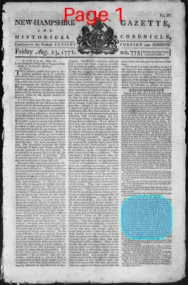 Page thumbnail for The New Hampshire Gazette And Historical Chronicle