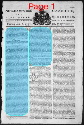 Page thumbnail for The New Hampshire Gazette And Historical Chronicle