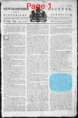 Page thumbnail for The New Hampshire Gazette And Historical Chronicle