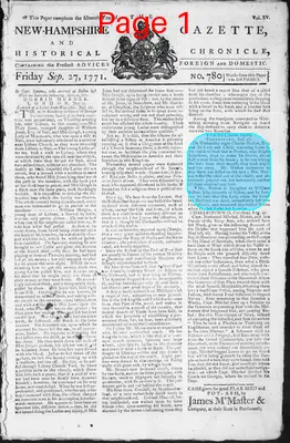 Page thumbnail for The New Hampshire Gazette And Historical Chronicle