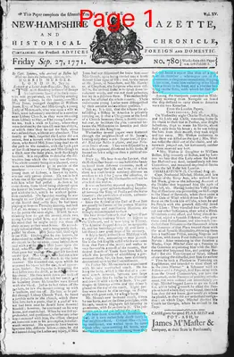 Page thumbnail for The New Hampshire Gazette And Historical Chronicle