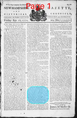 Page thumbnail for The New Hampshire Gazette And Historical Chronicle