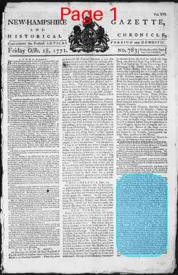 Page thumbnail for The New Hampshire Gazette And Historical Chronicle