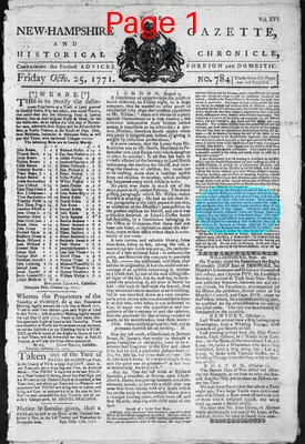 Page thumbnail for The New Hampshire Gazette And Historical Chronicle