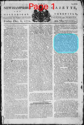 Page thumbnail for The New Hampshire Gazette And Historical Chronicle