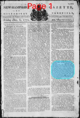 Page thumbnail for The New Hampshire Gazette And Historical Chronicle