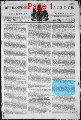 Page thumbnail for The New Hampshire Gazette And Historical Chronicle