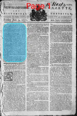Page thumbnail for The New Hampshire Gazette And Historical Chronicle