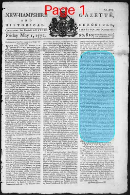 Page thumbnail for The New Hampshire Gazette And Historical Chronicle