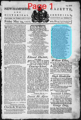 Page thumbnail for The New Hampshire Gazette And Historical Chronicle