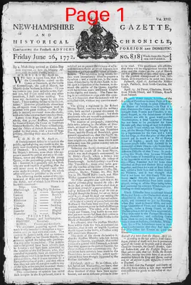 Page thumbnail for The New Hampshire Gazette And Historical Chronicle