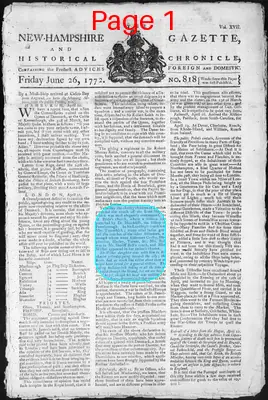 Page thumbnail for The New Hampshire Gazette And Historical Chronicle