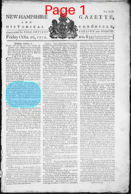 Page thumbnail for The New Hampshire Gazette And Historical Chronicle