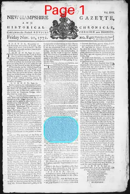 Page thumbnail for The New Hampshire Gazette And Historical Chronicle