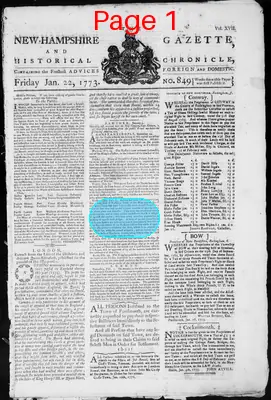 Page thumbnail for The New Hampshire Gazette And Historical Chronicle