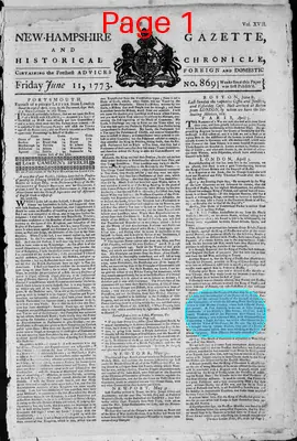Page thumbnail for The New Hampshire Gazette And Historical Chronicle