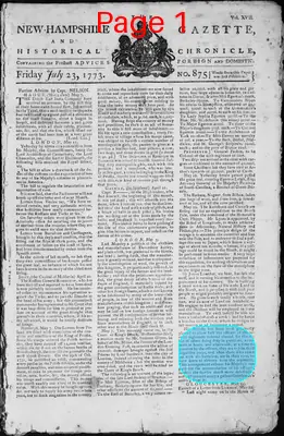 Page thumbnail for The New Hampshire Gazette And Historical Chronicle