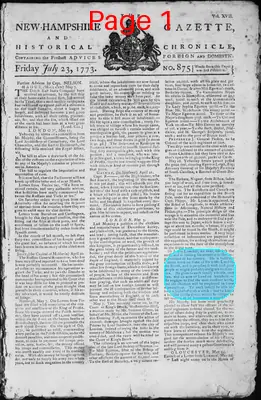 Page thumbnail for The New Hampshire Gazette And Historical Chronicle