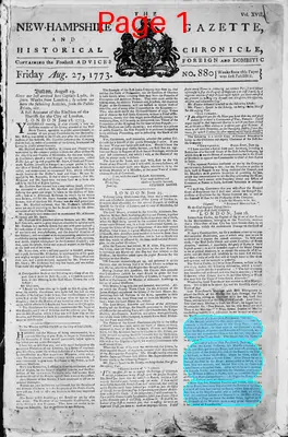 Page thumbnail for The New Hampshire Gazette And Historical Chronicle