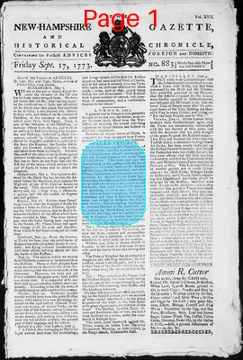 Page thumbnail for The New Hampshire Gazette And Historical Chronicle