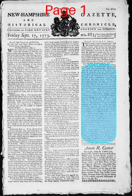 Page thumbnail for The New Hampshire Gazette And Historical Chronicle