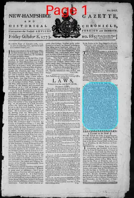 Page thumbnail for The New Hampshire Gazette And Historical Chronicle