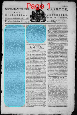 Page thumbnail for The New Hampshire Gazette And Historical Chronicle