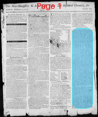 Page thumbnail for The New Hampshire Gazette And Historical Chronicle