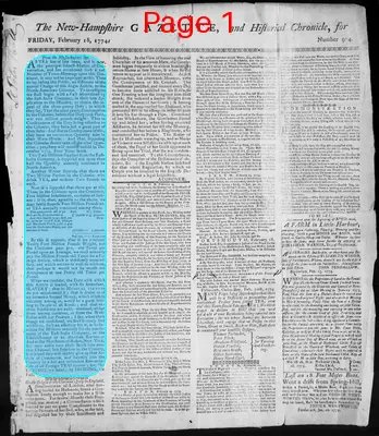 Page thumbnail for The New Hampshire Gazette And Historical Chronicle