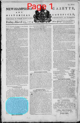 Page thumbnail for The New Hampshire Gazette And Historical Chronicle