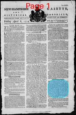 Page thumbnail for The New Hampshire Gazette And Historical Chronicle