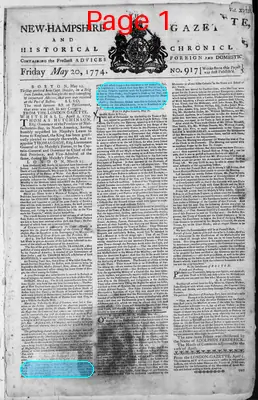 Page thumbnail for The New Hampshire Gazette And Historical Chronicle