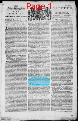 Page thumbnail for The New Hampshire Gazette And Historical Chronicle