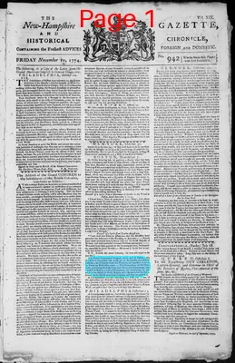 Page thumbnail for The New Hampshire Gazette And Historical Chronicle